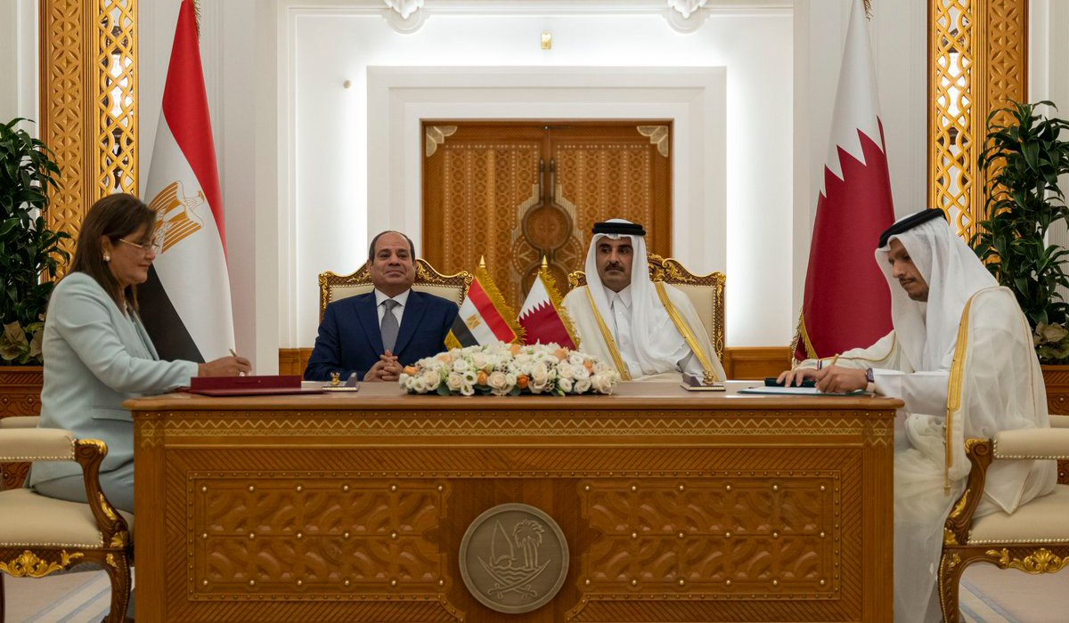 HH the Amir and El-Sisi